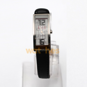 Elle Women’s Quartz Black Leather Strap White Line Multi Color Dial 19mm Watch EL20116SO2C (Shelf Leftover)