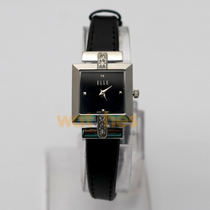 Elle Women’s Quartz Black Leather Strap Black Dial 25mm Watch EL20028S01 (Shelf Leftover)