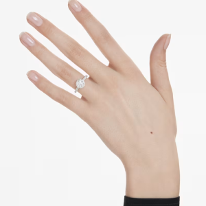 Swarovski Eternity Halo Solitaire Ring Lab-Grown Diamonds 1.33 CT TW Round Cut 5699074 - Image 3