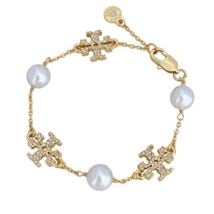 Tory Burch Women’s Rhinestone Pearl Bracelet TB9835