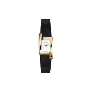 Versace Women’s Quartz Swiss Made Black Leather Strap White Dial 21mm Watch VELU00419 (Shelf Leftover)