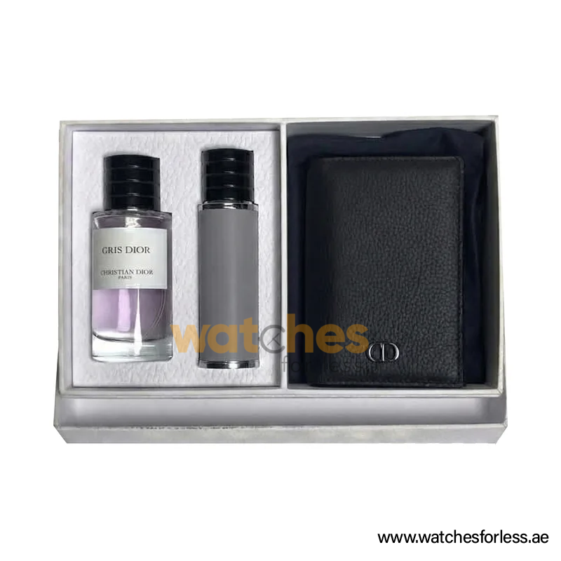 CHRISTIAN DIOR GRIS Unisex SET EDP 40ML+ EDP 15ML+ WALLET GIFT SET (WFL Ref GS1006)
