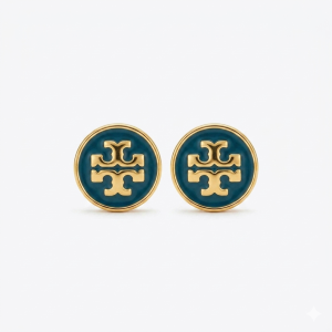 Alternative view of Tory Burch Women’s Crystal Reversible Double-Sided Earrings Sky Blue & Gold C1988-2