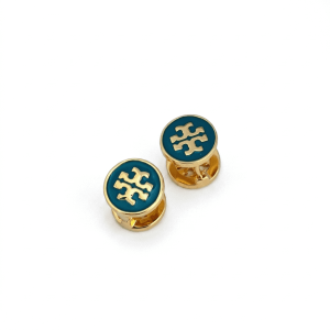 Tory Burch Women’s Crystal Reversible Double-Sided Earrings Sky Blue & Gold C1988-2
