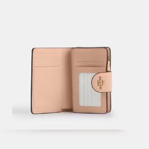 Alternative view of COACH WOMEN’S PASTEL SIGNATURE CANVAS MEDIUM CORNER ZIP WALLET IN CHALK MULTI – C5110