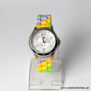 Tommy Hilfiger Women’s Quartz Multi-Color Silicone Strap White Dial 40mm Watch 1781401 (Shelf Leftover)