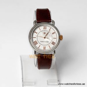 Tommy Hilfiger Women’s Quartz Brown Leather Strap Mother Of Pearl 39mm Watch 1780898-1 (Shelf Leftover)