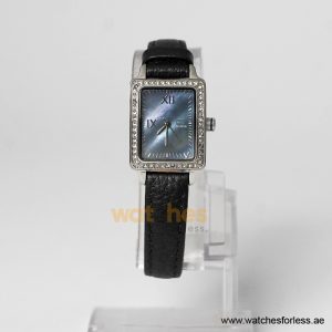 Tommy Hilfiger Women’s Quartz Black Leather Strap Blue Mother Of Pearl Dial 22mm Watch 1780789 (Shelf Leftover)