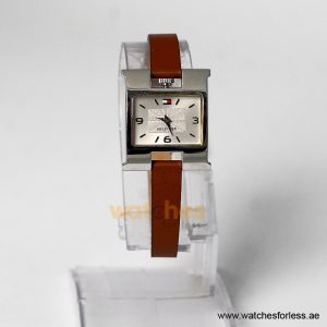 Tommy Hilfiger Women’s Quartz Brown Leather Strap Silver Dial 25mm Watch TH0001 (Shelf Leftover)