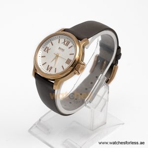 Alternative view of Hugo Boss Men’s Quartz Dark Brown Leather Strap Silver Dial 40mm Watch HB5013.235 (Shelf Leftover)
