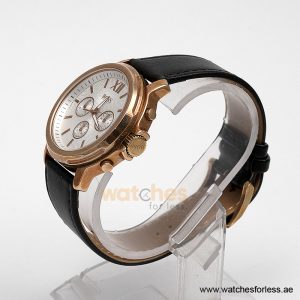 Alternative view of Hugo Boss Men’s Quartz Black Leather Strap White Dial 43mm Watch 1502214/5 (Shelf Leftover)