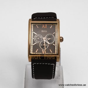 Hugo Boss Men’s Quartz Brown Leather Strap Brown Dial 36mm Watch 1512403/1 (Shelf Leftover)