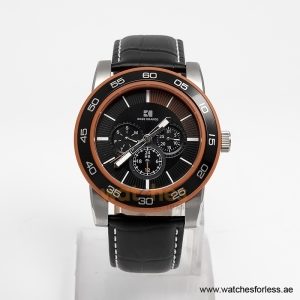 Hugo Boss Men’s Quartz Black Leather Strap Black Dial 46mm Watch 1512860/3 (Shelf Leftover)