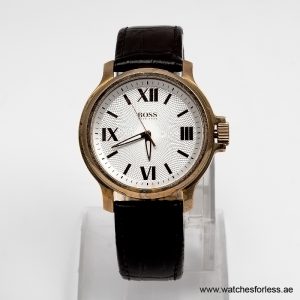 Hugo Boss Men’s Quartz Brown Leather Strap Silver Dial 40mm Watch HB5013.235/3 (Shelf Leftover)
