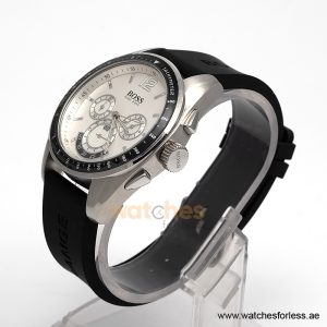 Alternative view of Hugo Boss Men’s Quartz Black Silicone White Dial 46mm Watch 1512405/2 (Shelf Leftover)