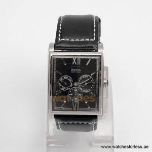 Hugo Boss Men’s Quartz Black Leather Strap Brown Dial 36mm Watch 1512403/3 (Shelf Leftover)