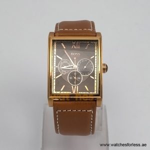 Hugo Boss Men’s Quartz Camel Brown Leather Strap Brown Dial 36mm Watch 1512403/2 (Shelf Leftover)