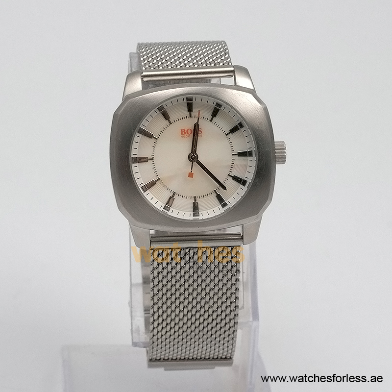 Boss Men’s Quartz Silver Stainless Steel Mother Of Pearl Dial 35mm Watch 1502173 (Shelf Leftover)