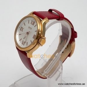 Alternative view of Hugo Boss Men’s Quartz Dark Red Leather Strap Silver Dial 40mm Watch HB5013.235/1 (Shelf Leftover)