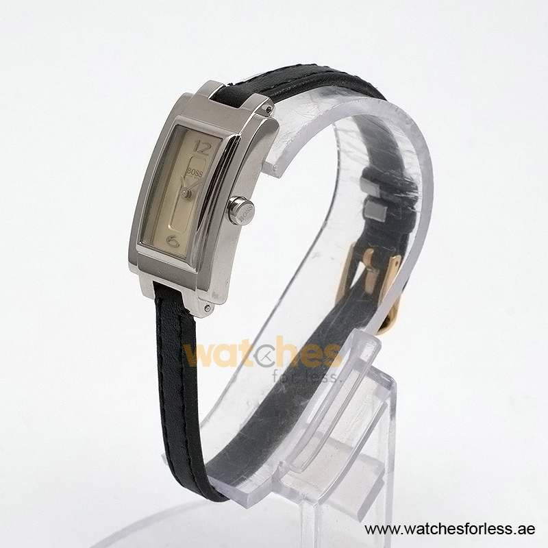 Hugo Boss Women’s Quartz Black Leather Strap Beige Dial 18mm Watch 1502096 (Shelf Leftover) - Image 2