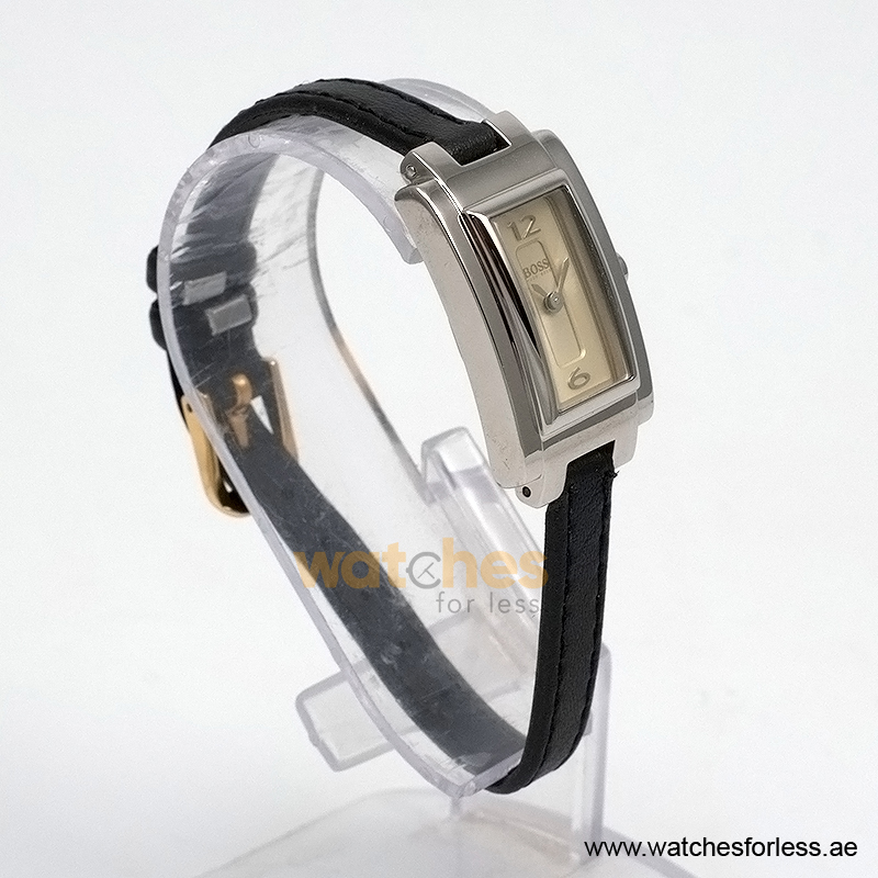 Hugo Boss Women’s Quartz Black Leather Strap Beige Dial 18mm Watch 1502096 (Shelf Leftover) - Image 3