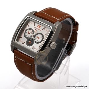 Alternative view of Hugo Boss Men’s Quartz Camel Brown Strap White Dial 43mm Watch 1512605 (Shelf Leftover)