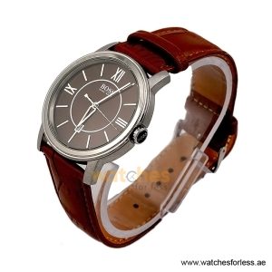 Alternative view of Hugo Boss Men’s Quartz Brown Leather Strap Brown Dial 40mm Watch 1512390/4 (Shelf Leftover)