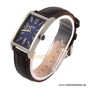 Alternative view of Hugo Boss Men’s Quartz Brown Leather Strap Blue Dial 30mm Watch 1512162/1 (Shelf Leftover)