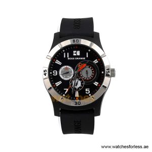 Hugo Boss Men’s Quartz Black Silicone Strap Black Dial 44mm Watch 1512535/1 (Shelf Leftover)