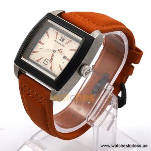 Alternative view of Hugo Boss Men’s Quartz Camel Brown Leather Strap Silver Dial 44mm Watch 1512602/2 (Shelf Leftover)