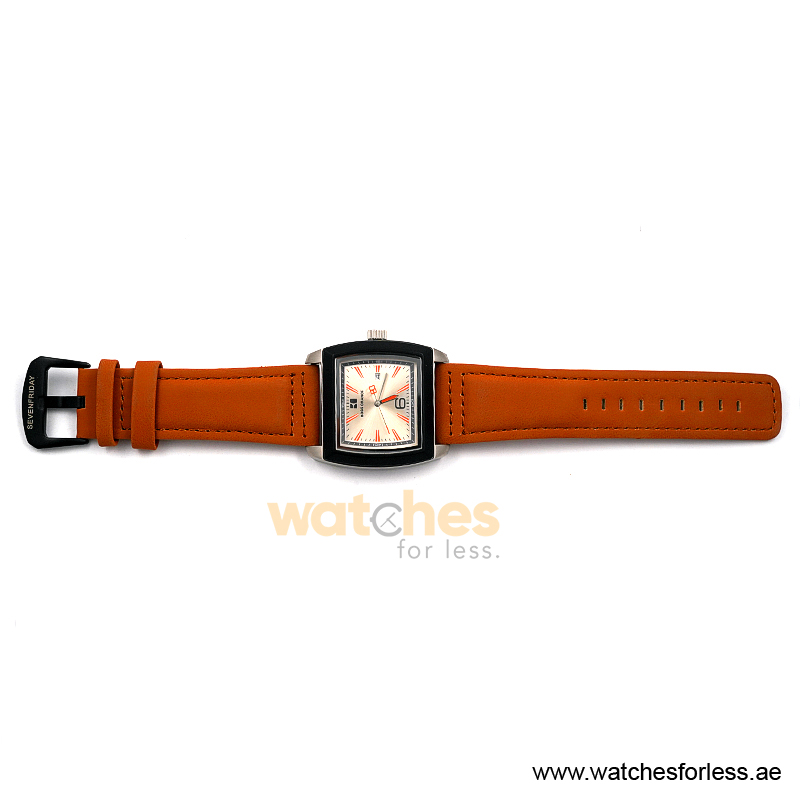 Hugo Boss Men’s Quartz Camel Brown Leather Strap Silver Dial 44mm Watch 1512602/2 (Shelf Leftover) - Image 4