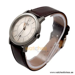 Alternative view of Hugo Boss Men’s Quartz Brown Leather Strap Silver Sunray Dial 40mm Watch 1512417/2 (Shelf Leftover)