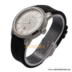 Alternative view of Hugo Boss Men’s Principle Quartz Black Silicone Strap Silver Dial 41mm Watch 1514114/1 (Shelf Leftover)