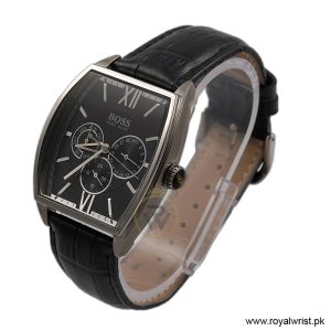 Alternative view of Hugo Boss Men’s Quartz Black Leather Strap Black Dial 38mm Watch 1512397 (Shelf Leftover)