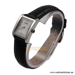 Alternative view of Hugo Boss Women’s Quartz Black Leather Strap White Dial 24mm Watch 1502198 (Shelf Leftover)