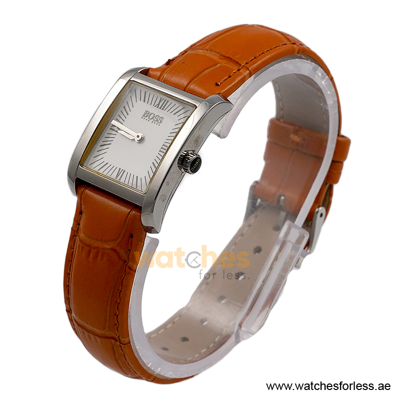 Hugo Boss Women’s Quartz Camel Brown Leather Strap White Dial 24mm Watch 1502198/1 (Shelf Leftover) - Image 2