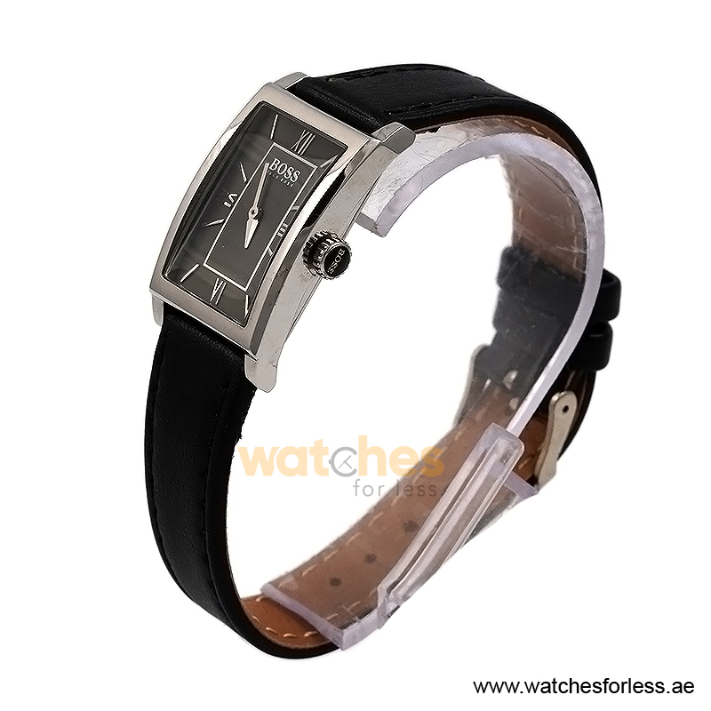 Hugo Boss Women’s Quartz Black Leather Strap Dark Grey Dial 21mm Watch 1502174/1 (Shelf Leftover) - Image 2