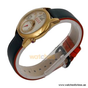Alternative view of Elle Women’s Quartz Dark Green Leather Strap Mother Of Pearl Dial 40mm Watch EL20049S04N/2 (Shelf Leftover)