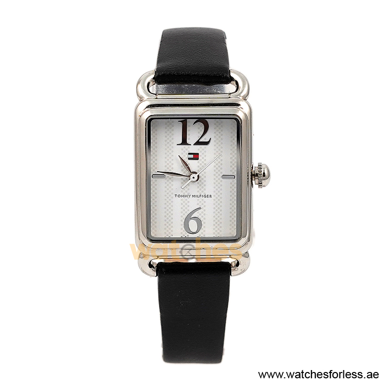 Tommy Hilfiger Women’s Quartz Black Leather Strap White Dial 22mm Watch 1780888/3 (Shelf Leftover)