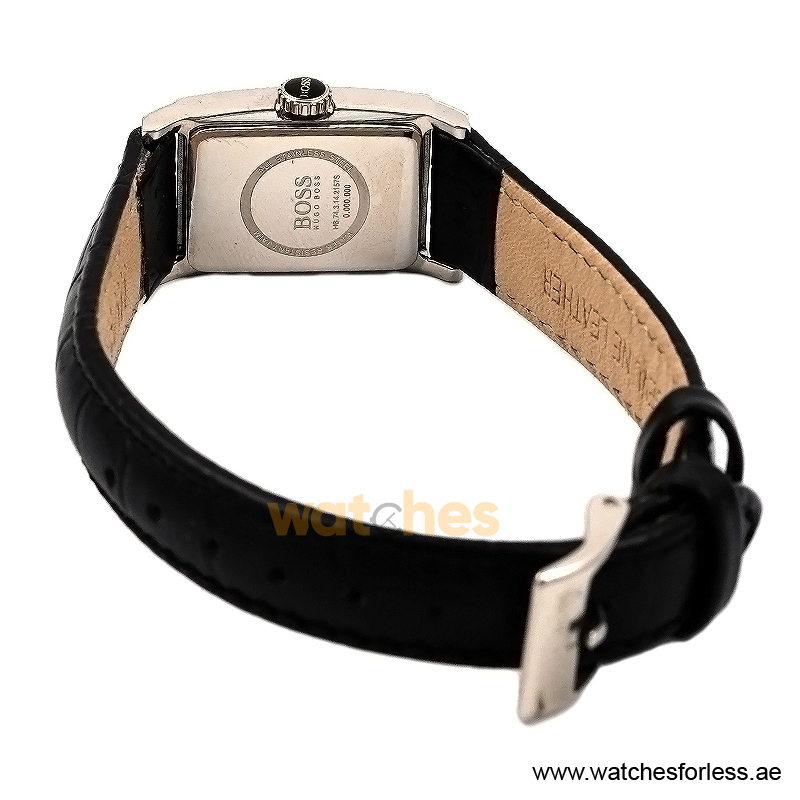 Hugo Boss Women’s Quartz Black Leather Strap White Dial 18mm Watch 1502192/1 (Shelf Leftover) - Image 3