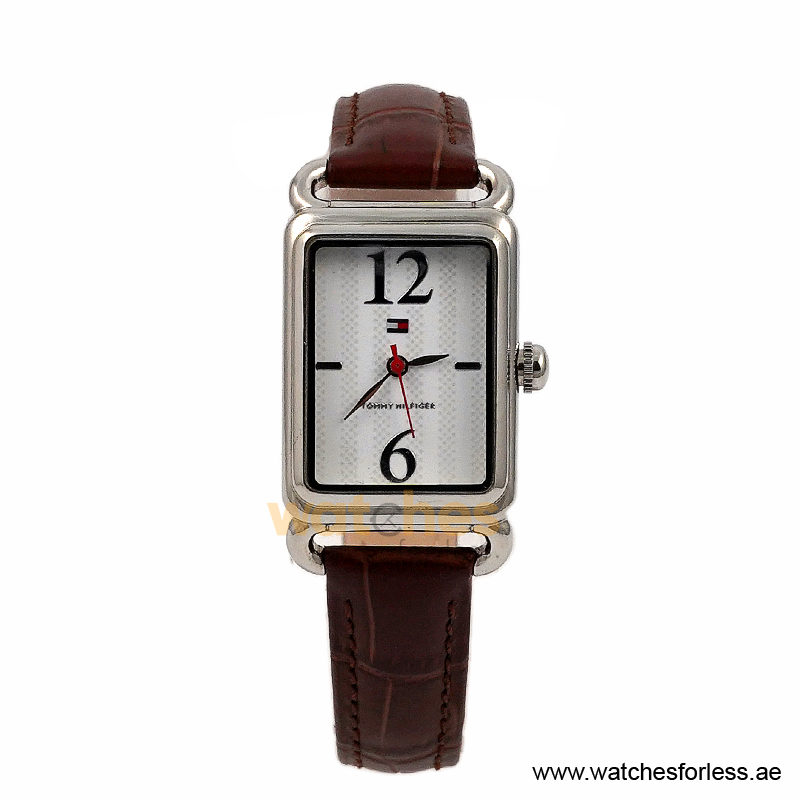 Tommy Hilfiger Women’s Quartz Brown Leather Strap White Dial 22mm Watch 1780888/4 (Shelf Leftover)
