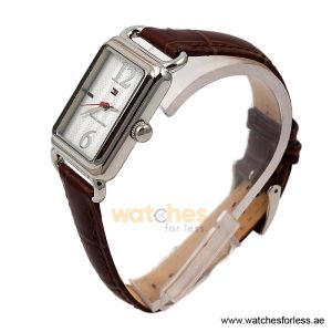 Alternative view of Tommy Hilfiger Women’s Quartz Brown Leather Strap White Dial 22mm Watch 1780888/4 (Shelf Leftover)
