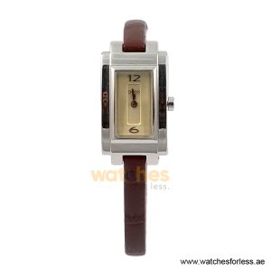 Hugo Boss Women’s Quartz Brown Leather Strap Beige Dial 18mm Watch 1502096/2 (Shelf Leftover)