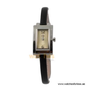 Hugo Boss Women’s Quartz Black Leather Strap Beige Dial 18mm Watch 1502096/3 (Shelf Leftover)