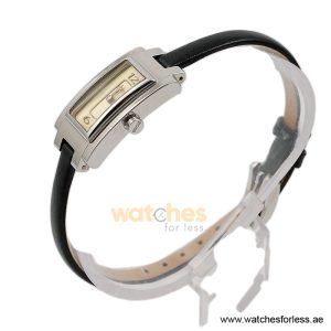 Alternative view of Hugo Boss Women’s Quartz Black Leather Strap Beige Dial 18mm Watch 1502096/3 (Shelf Leftover)