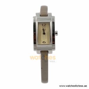 Hugo Boss Women’s Quartz Olive Green Leather Strap Beige Dial 18mm Watch 1502096/4 (Shelf Leftover)