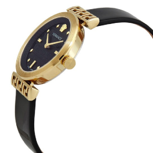 Alternative view of Versace Women’s Quartz Swiss Made Black Leather Strap Black Dial 34mm Watch VELW00420 (Without Tag)