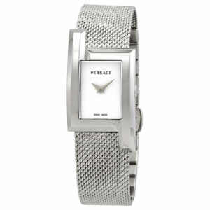 Versace Women’s Quartz Swiss Silver Stainless Steel White Dial 21mm Watch VELU00519 (Without Tag)
