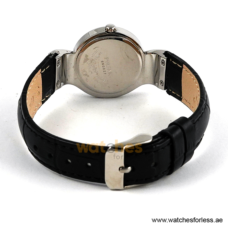 Pulsar by Seiko Women’s Quartz Black Leather Strap Black Mother Of Pearl Dial 30mm Watch PH8267X1 (Shelf Leftover) - Image 3