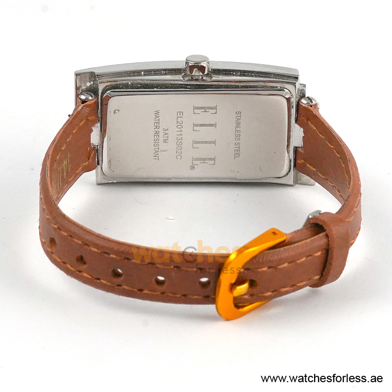 Elle Women’s Quartz Camel Brown Leather Strap White Dial 24mm Watch EL20113S02C/1 (Shelf Leftover) - Image 3